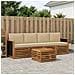 Set di divani da esterno con cuscino 5 pcs Naturale e Beige - Foto miniatura 2