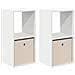 Comodino 2 pcs Bianco 35 x 32 x 68,5 cm Legno multistrato - Foto miniatura 1
