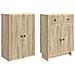 Set di armadi 2 pcs 66 x 34,5 x 90 cm Legno ingegnerizzato - Foto miniatura 3