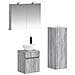 Set di mobili per il bagno 4 pcs Sonoma grigio - Foto miniatura 1