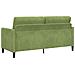 Set di Divani con Storage 2 pz Verde chiaro Poliestere - Foto miniatura 5