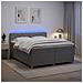 Letto box spring con materasso Grigio Chiaro 200 x 200 cm - Foto miniatura 4
