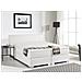 Letto Boxspring In Pelle Bianca 180 X 200 Cm President - Foto miniatura 8