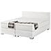 Letto Boxspring In Pelle Bianca 180 X 200 Cm President - Foto miniatura 9