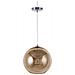 Lampadario Sferico In Vetro Dorato Asaro - Foto miniatura 23