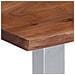 Tavolino Da Caffè Con Bordi Vivi 60x60x40 Cm In Massello Acacia - Foto miniatura 6