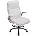 Sedia Ufficio XXL Villach in Similpelle I Poltrona Studio con Braccioli Reclinabili I Poltrona Ergonomica Regolabile con Portata 150 kg Bianco - Foto miniatura 1