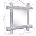 Specchio Con Tronchi Bianco 70x70 Cm Legno Massello Di Recupero - Foto miniatura 6