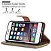 Custodia Compatibile Con Apple Iphone 6 / Iphone 6s In Marrone Cappuccino - Coperchio Protettiva Con Chiusura Magnetica, Funzione Stand E Tasca Per Le Carte - Foto miniatura 2