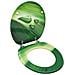 Tavoletta Wc Con Coperchio Mdf Verde Design Goccia D'acqua - Foto miniatura 1