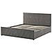 Letto In Velluto Grigio Con Contenitore 160 X 200 Cm Rochefort - Foto miniatura 3