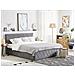 Letto In Velluto Grigio Con Contenitore 160 X 200 Cm Rochefort - Foto miniatura 4