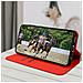 Custodia Samsung Galaxy A02s Portacarte Supporto Similpelle Rosso - Foto miniatura 4