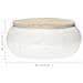 Tavolino Da Caff Bianco 68x68x30 Cm In Legno Massello Di Mango - Foto miniatura 5