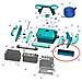 Set Di 2 Spazzole A Lama Blu Per Robot Indaco - W1585a - Foto miniatura 2