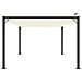 Gazebo con Tetto a Lamelle 3x4 m in Tessuto Crema e Alluminio - Foto miniatura 4