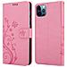 Custodia Compatibile Con Apple Iphone 13 In Rosa Fiore - Coperchio Protettivo In Design Floreale Con Chiusura Magnetica, Funzione Stand E Slot Per Carte - Foto miniatura 8