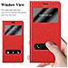 Custodia Compatibile Con Nokia Lumia 550 In Rosso Zafferano - Coperchio Protettivo Con Chiusura Magnetica, Funzione Stand E 2 Finestre Di Visualizzazione - Foto miniatura 3