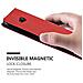 Custodia Compatibile Con Nokia Lumia 550 In Rosso Zafferano - Coperchio Protettivo Con Chiusura Magnetica, Funzione Stand E 2 Finestre Di Visualizzazione - Foto miniatura 4