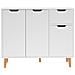 Credenza Bianca 90x30x72 cm in Legno Multistrato - Foto miniatura 7