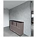 Armadio Da Esterno Gesves, Mobile Balcone Multiuso, Armadietto Outdoor 3 Ante, 100% Made In Italy, 102x37h84 Cm, Grigio E Nero, Finitura Quadri - Foto miniatura 1