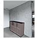Armadio Da Esterno Gesves, Mobile Balcone Multiuso, Armadietto Outdoor 3 Ante, 100% Made In Italy, 102x37h84 Cm, Grigio E Nero, Finitura Quadri - Foto miniatura 7