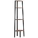 Scaffale Angolare 4 Livelli Marrone Scuro Nero 45,5x31,5x150cm - Foto miniatura 2