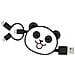 Cavo 3 In 1 Suzy Usb A/micro Usb & Usb C & Lightning 1m Panda, Bianco - Foto miniatura 1