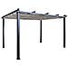 Gazebo Pergola In Acciaio 3x4 Mt Antracite Con Tetto Chiudibile A Carrucola Jodene - Foto miniatura 1
