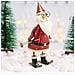 Statuina Babbo Natale Figura in Metallo Decorazione Addobbo Natalizio 42 cm - Foto miniatura 1