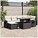 Set Divani Da Giardino Con Cuscini 7pz Nero Polyrattan - Foto miniatura 2