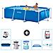 Piscina Fuori Terra - Rettangolo - 260x160x65 Cm - Blu - Include Accessori Coordinati A94 - Foto miniatura 1