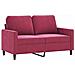 Lusso Casadino -  Divano A 2 Posti Rosso Vino 120 Cm In Velluto - Foto miniatura 1