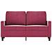Lusso Casadino -  Divano A 2 Posti Rosso Vino 120 Cm In Velluto - Foto miniatura 2