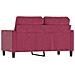 Lusso Casadino -  Divano A 2 Posti Rosso Vino 120 Cm In Velluto - Foto miniatura 4