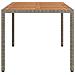 Tavolo da Pranzo da Giardino Grigio 150x90x75 cm Polyrattan - Foto miniatura 4