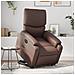 Poltrona Alzapersona Reclinabile Marrone in Similpelle - Foto miniatura 2