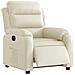 Poltrona Reclinabile Elettrica Crema in Similpelle - Foto miniatura 3