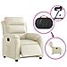 Poltrona Reclinabile Elettrica Crema in Similpelle - Foto miniatura 6