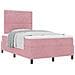 Letto a Box Spring con Materasso Rosa 120x200 cm Velluto - Foto miniatura 1