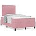 Letto a Box Spring con Materasso Rosa 120x200 cm Velluto - Foto miniatura 4