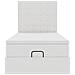 Struttura Letto Pouf con Materasso Bianco 90x200 cm Similpelle - Foto miniatura 8