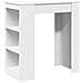 Tavolo Bar con Rastrelliera Bianco 95x47x103,5 cm Multistrato - Foto miniatura 1