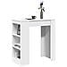 Tavolo Bar con Rastrelliera Bianco 95x47x103,5 cm Multistrato - Foto miniatura 2