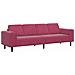 Set di divani Rosso vino Velluto - Foto miniatura 1