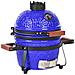 Mini Barbecue A Carbonella Kamado Ceramica Blu - Foto miniatura 3