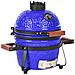 Mini Barbecue A Carbonella Kamado Ceramica Blu - Foto miniatura 5
