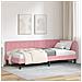 Cornice del letto ad angolo Rosa 90 x 190 cm Velluto - Foto miniatura 2