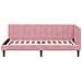 Cornice del letto ad angolo Rosa 90 x 190 cm Velluto - Foto miniatura 6
