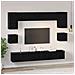 Set mobile TV 8 pcs Rovere nero 100 x 30 x 30 cm - Foto miniatura 4